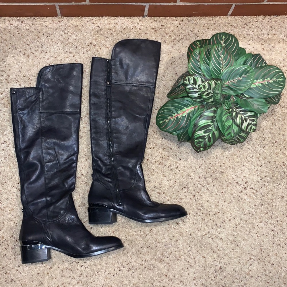 VINCE CAMUTO Over The Knee Black Boot